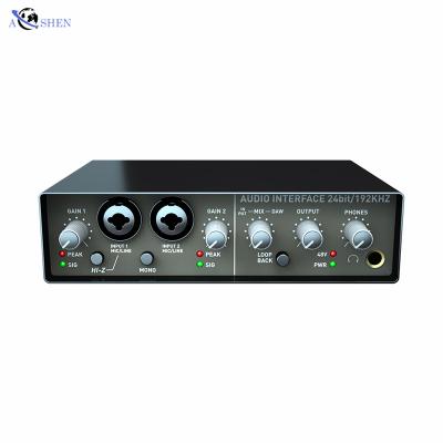 China Professional Studio Sing Music Live Recording Guitar Tape USB Audio Interface Sound Card Mixing Q24-a for sale