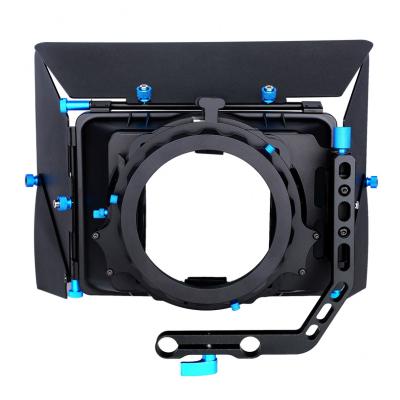 China Aluminum Alloy Professional Wide Angle Matte Box with Rod Adapter for DSLR DV Camcorder Blackmagic Video Camera for sale