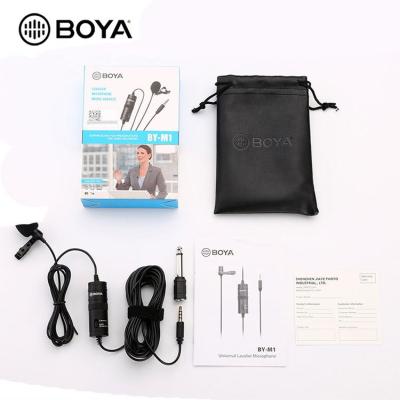 China Professional Lavalier Microphone Boya By-M1 Video Recording Lavaliver Microphone For Smartphone DSLR Camera Camcorder for sale