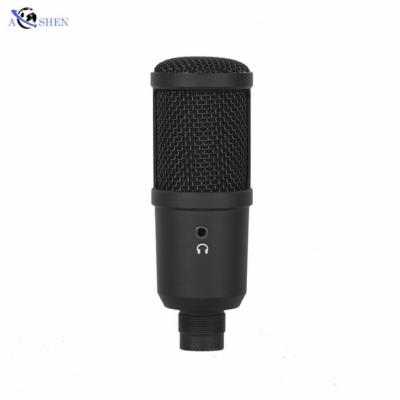 China OEM Professional Large-Diaphragm Monitor Jack USB Cardioid Condenser Microphone with Tripod Desktop Stand for Recording for sale