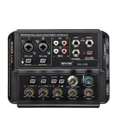 China New 16 scene effect 4 channel audio interface studio sound card professional multifunctional professional mixer for sale