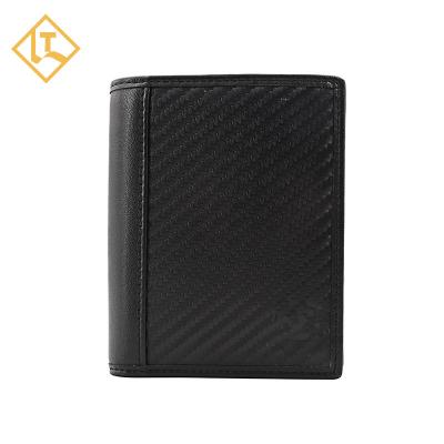 China Minimalist Genuine Leather Wallet Slim Men Business Card Holder RFID Rfid Blocking ID Card Holder for sale