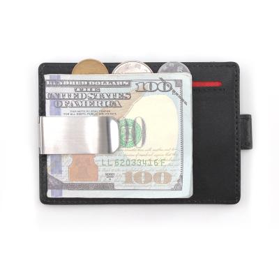 China Normcore/minimalist 2021 customize design credit card holder rfid visa card holder genuine leather wallet with pull tap for sale