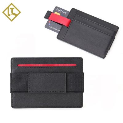 China OEM RFID Blocking Leather Minimalist Wallet Men's Credit Card Front Pocket Wallet Slim Travel Card Holder for sale