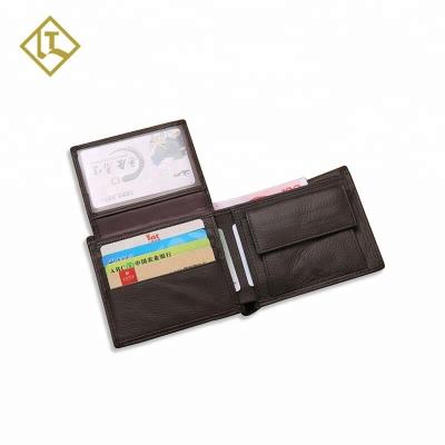 China Wholesale Cheap Universal RFID China Quality Custom Men's RIFD Genuine Leather Wallet Slim Elegant Bifold Men's Card Holders Genuine Leather Wallet for sale