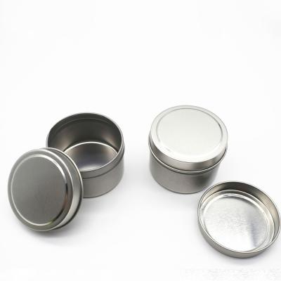 China Wholesale 2oz 4oz 6oz 8oz Clear Metal Candle Jar Raw Candle Jar With Metal Lid 8oz Candle Jar With Metal Lid for sale