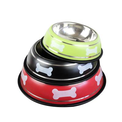 China New Non-automatic Pet Stainless Steel Bowl Type Anti Falling Feeder, Skidproof and Anti Falling for Cats and Dogs for sale