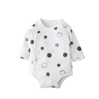 China Korea Central Statistical Institute of Autumn And Winter Clothing Cotton baby long-sleeved newborn one-piece romper triangle version for sale