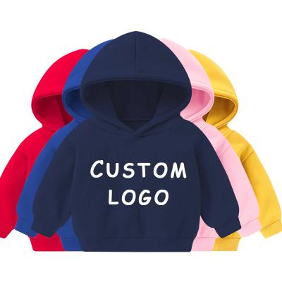 China Autumn Winter Clothing Boys Sweater Shirt Girl Fashion Fleece Sweatshirt Children Anti-Shrink Hoodie Clothes Solid Color for sale