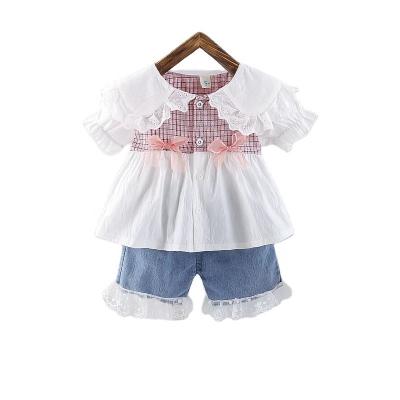 China Cotton 100% 2021 New Designs For Girl Summer Two Piece Set Fashion for sale