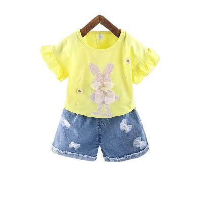 China Cotton 100% 2021 New Designs For Girl Summer Two Piece Set Fashion for sale