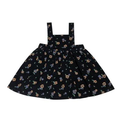 China Girls' Autumn New Style Flower Suspender Skirt Girl's Breathable Princess Vest Dress for sale