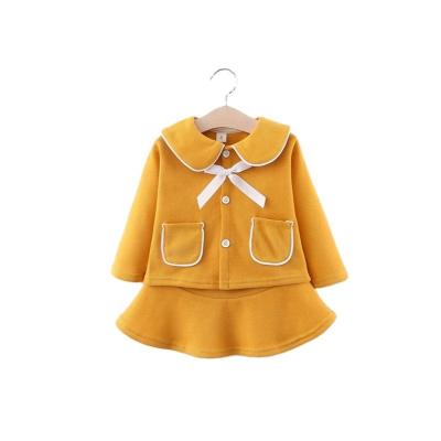 China OEM Casual Girls' Elegant Princess Dress Set, Korean Children's Spring and Autumn Fashion Two-Piece Set for sale