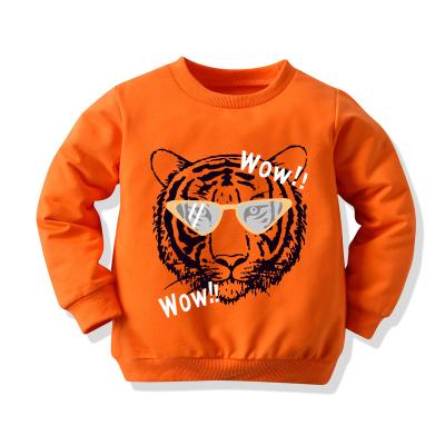 China Long Sleeve 2020 Spring and Autumn New Boys Orange Cotton Cartoon Long Sleeve Sweater, Big Children's Baby Sweater Factory Direct Supply for sale