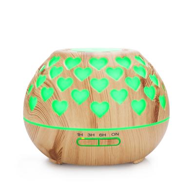 China Color Changing LED Light Home Use Automatic Electric Wooden 7 Color Led Humidifier 400ml Aroma Diffuser for sale