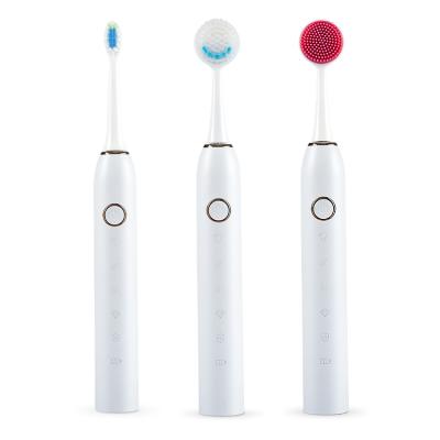 China Cheap Price Hotel Set Battery Powered Tongue Cleaner With Silicone Bristle Smart Automatic Toothbrush for sale