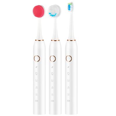 China Battery Operated Replaceable Head Makeup Soft Brush Kit Travel Couples Automatic Electric Toothbrush for sale