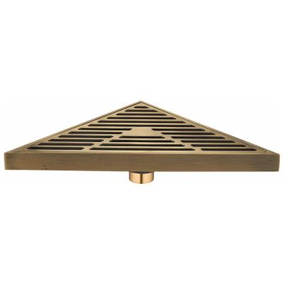 China Modern Triangle-Copper Shower Drain Filter Floor Drain for sale