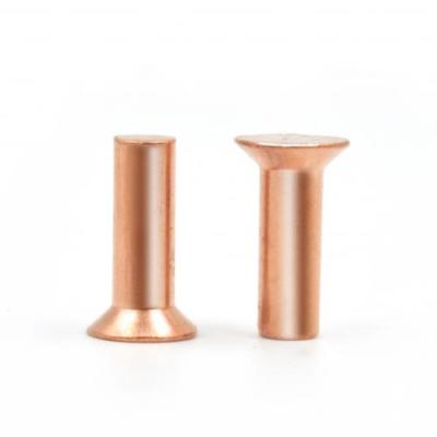 China Special solid countersunk head copper copper rivet for sale