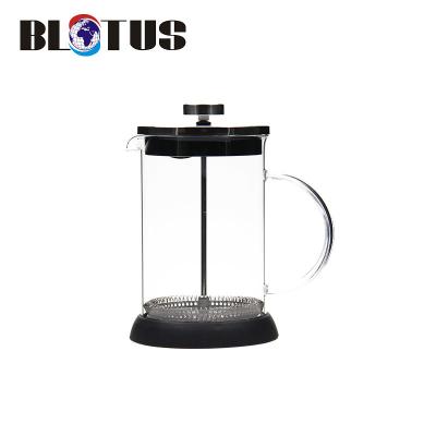 China Sustainable Glass Coffee Press With Plastic Handle Coffee French Press for sale