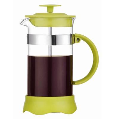 China Hot Selling Portable Stainless Steel Arabic Glass Coffee Tea Thermos Portable French Press Plunger Maker Pot for sale