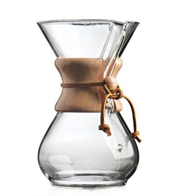 China Viable Handcrafted Glass Coffee Pot Coffee Maker Glass Coffee Mug Pitcher With Anti-dust Lid Stocks for sale