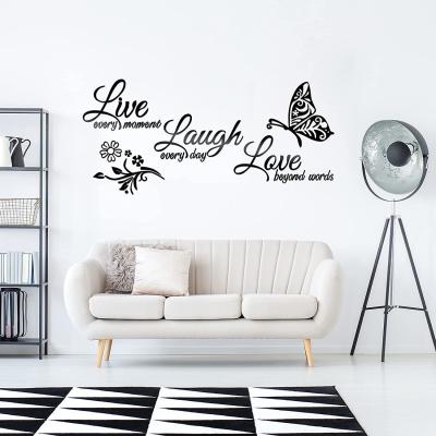 China 65.00x28.70cm Acrylic Mirror Wall With Text / Decal Art Family Stickers en venta