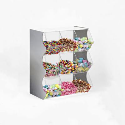 China 3 Tier Candy Display Case , Custom Pick and Mix Acrylic Candy Dispenser for sale