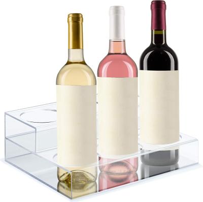 China Acrylic Clear Wine Bottle Holder , PMMA Coffee Syrup Rack en venta