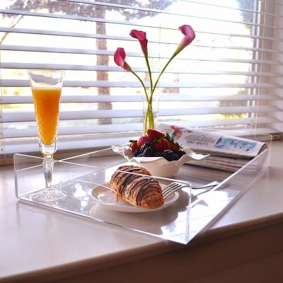 China Multipurpose Acrylic Tray Display 22Inch Breakfast Serving for sale