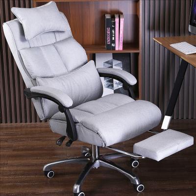 China Office (Height) Adjustable Comfortable Sedentary Computer Lift Reclining Fabric Boss Chair Home for sale