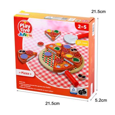 China Toy Food Playset Wooden Vegetable Spill Pizza Wooden Toy Set Play House Toy Kitchen Toy for sale