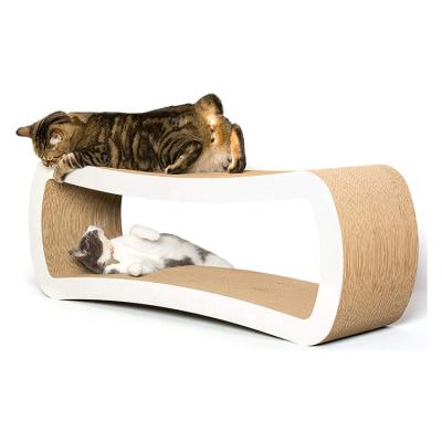 China 2021 New Designed Extra Large Luxury Viable Sofa Shape Cat Toy Corrugated Scratcher for sale