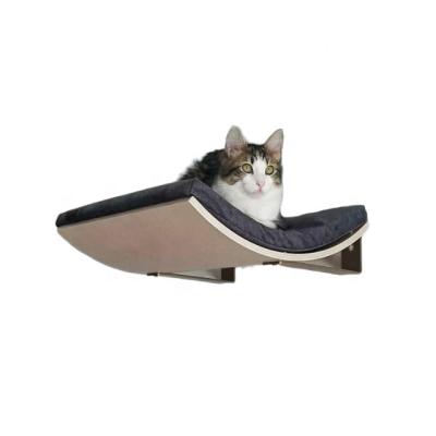 China Hot Sale Viable Cat Wooden Bed Climbing Frame Cat Wall Hammock Mounted for Sleep for sale