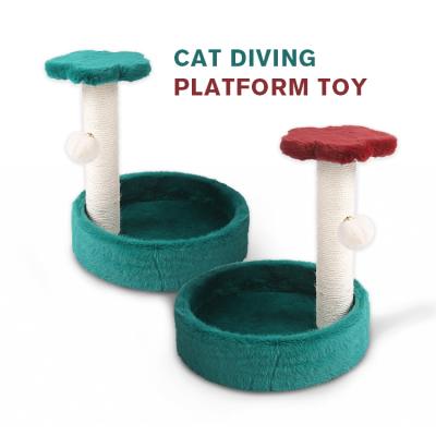 China Cat Climbing Christmas Jumping Platform 2022 Viable Scratching Post Cat Tree Sisal Rope Cat Toy for sale