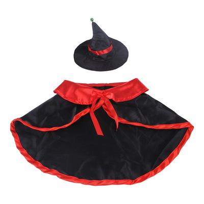 China Hot Selling Lights Pet Halloween Costume Clothes Coat Bat Wings Hat Costume Set For Dog Cat for sale