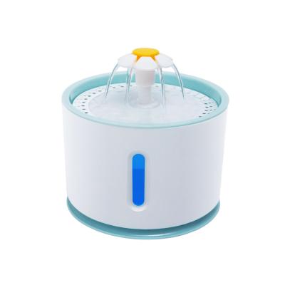 China Automatic Wholesale 2.4L Sunflower Automatic Food Plastic Contact Cat Water Fountain for sale