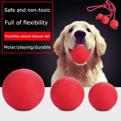 China Sustainable Eco - Friendly Rubber Pet Chew Ball Bite Dog Toy for sale