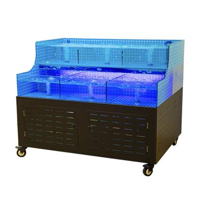 China Viable Living Seafood Systems Restaurant Seafood Tank Customization Seafood Water Tank Sale Retail for sale