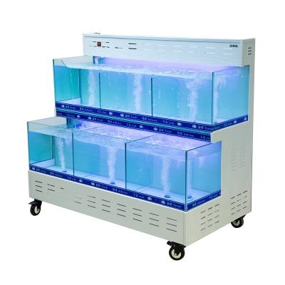 China Seafood System Aquarium Customization Seafood Tank Aquarium Stand Viable Living Restaurant for sale