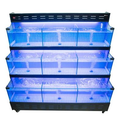 China Retail Viable Living Acrylic Seafood Water Display Tank Seafood Display Tank Customization for sale