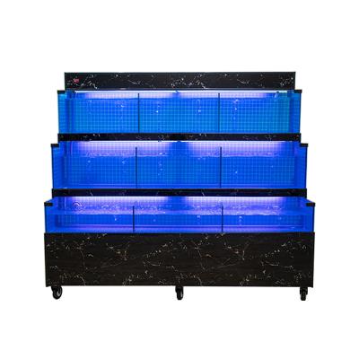 China Viable Seafood Live Tanks For Restaurant Seafood Aquarium Customizable Live Tank for sale