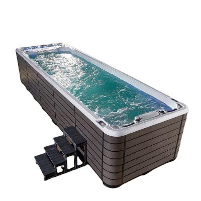 China USA Aristech Acrylic Quality (Fiberglass Reinforcement) 7m Good And Ease Outdoor Swimming Pool Large Spa Adult Endless Swimming Pool for sale