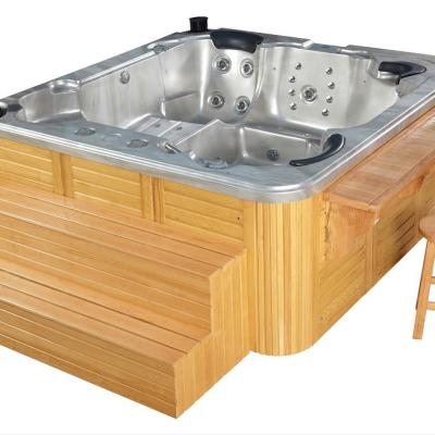 China Factory Direct Sales Customizable Luxury Freestanding Whirlpools With Doubles Speaker Tube Large Hot Spa Whirlpool Bathtubs for sale