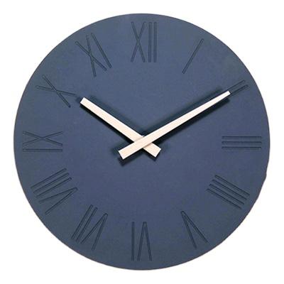 China Wholesale Radio Unique Blue Cement Hanging Wall Clocks For Cafe for sale