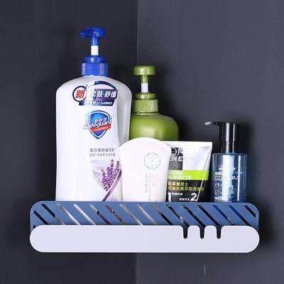 China Viable Unperforated Plastic Kitchen Triangle Bathroom Storage Shelf Corner Storage Rack for sale