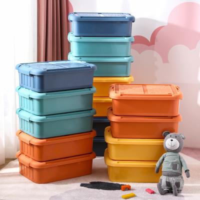 China Flat storage stored storage box clothes toys and sundries storage organization can be placed under the bed crate for sale