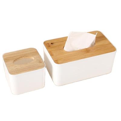 China Modern Custom Wholesale Multifunctional Square Circle Storage Tissue Paper Wooden Box With Eco-Friendly for sale