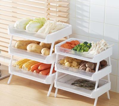 China Kitchen Viable Three Layers Fruits and Vegetables Party Dessert Cake Food Storage Rack Pot Tray Hot Dish for sale