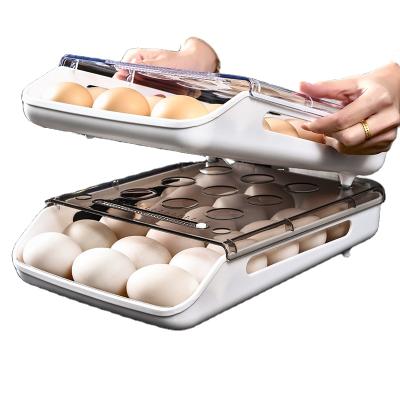 China Freshness Preservation Restaurant Home Party Birthday Egg Storage Box Kitchen Refrigerator Plastic Egg Boxes Multiple Seal Egg Storage Box for sale